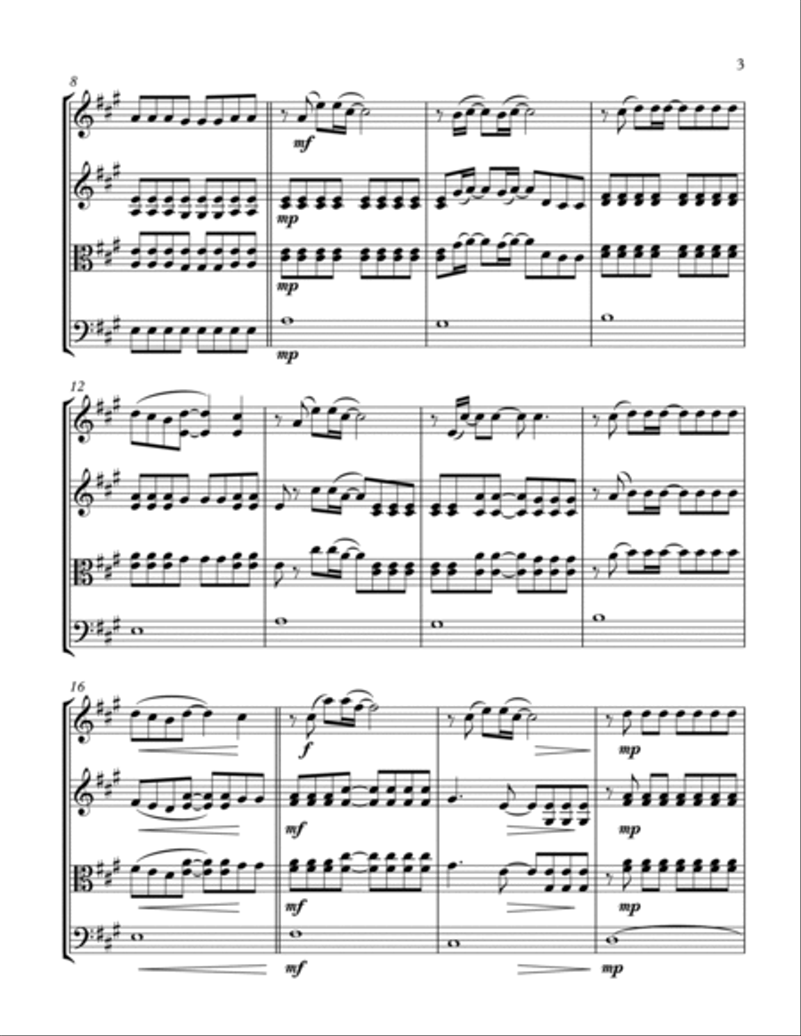 Somewhere Only We Know String Trio scores gallery preview page 5