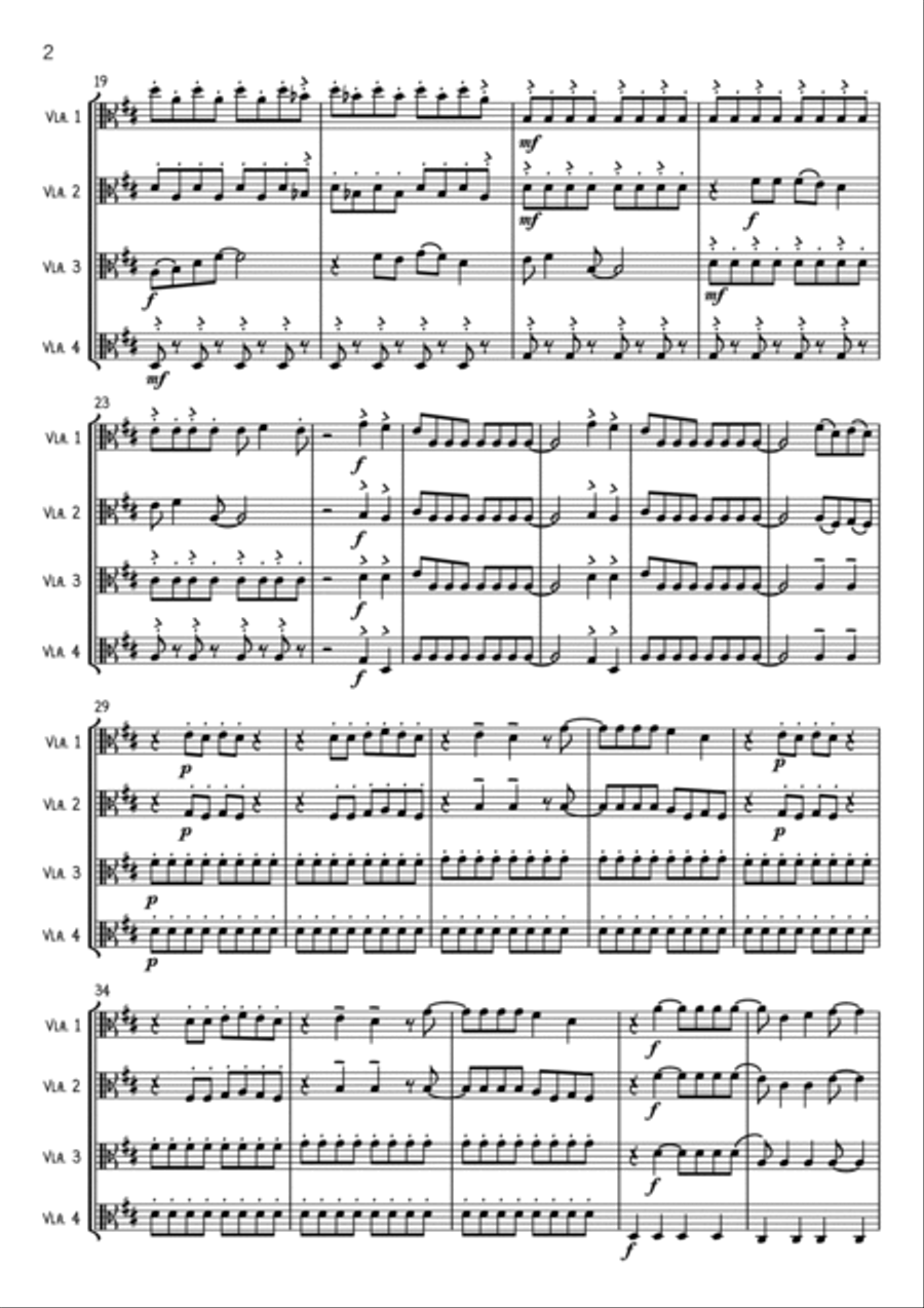 Mamma Mia Mamma Mia String Quartet scores gallery preview page 2