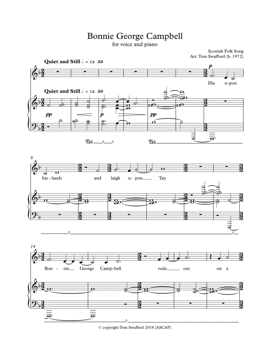 Bonnie George Campbell for voice and piano Voice Solo scores gallery preview page 1