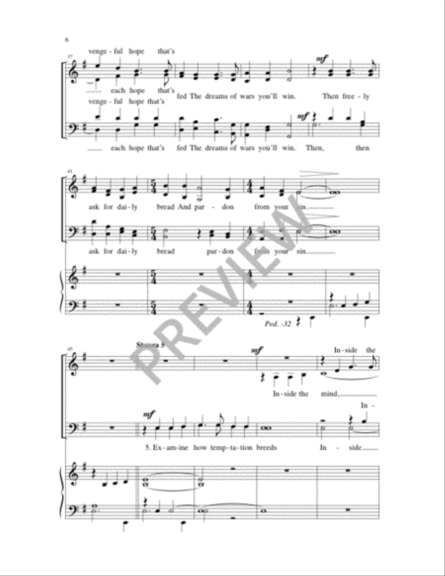 Let All Who Pray Let All Who Pray 4-Part scores gallery preview page 6