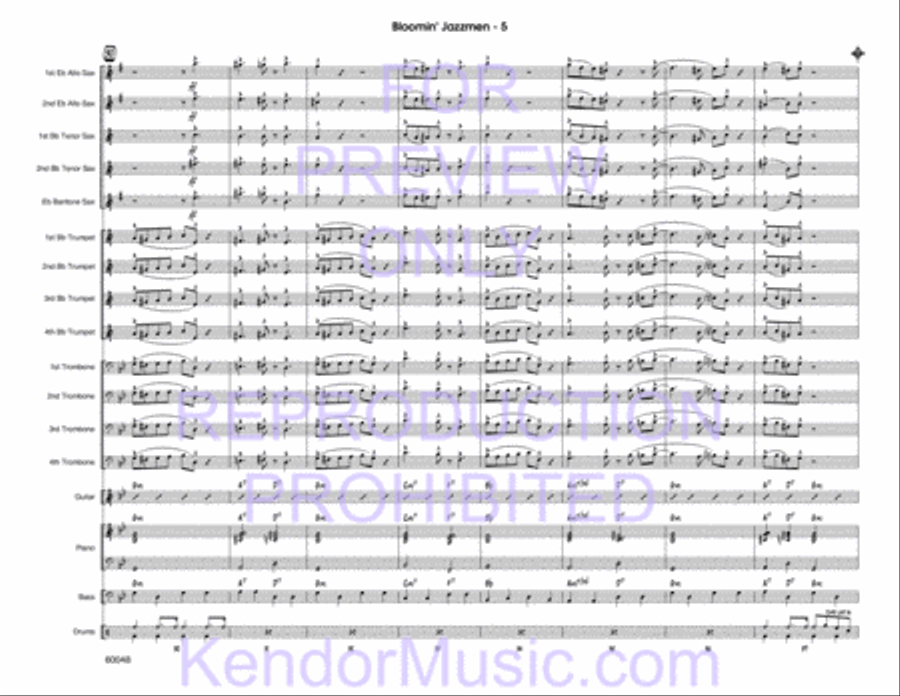 Bloomin' Jazzmen Bloomin' Jazzmen Jazz Ensemble scores gallery preview page 7