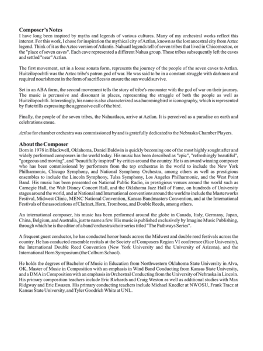 Aztlan Aztlan Chamber Orchestra scores gallery preview page 2