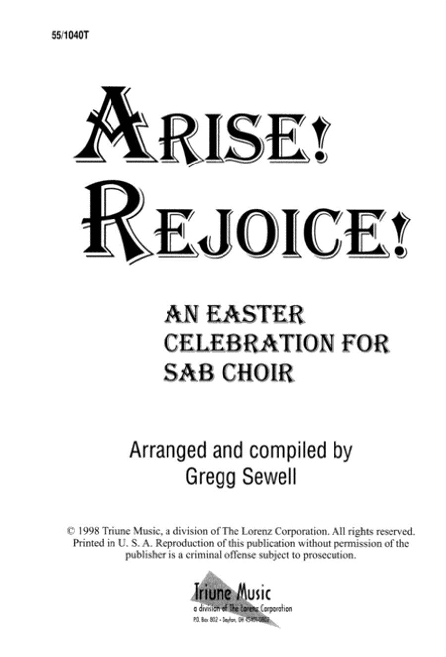 Arise, Rejoice! 3-Part scores gallery preview page 3