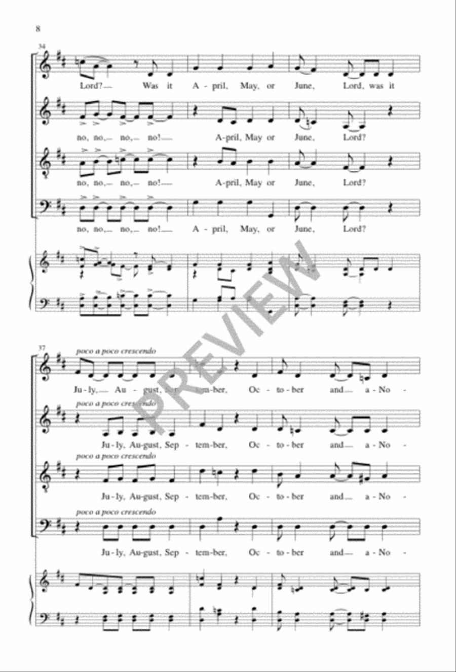What Month Was Jesus Born In? 4-Part scores gallery preview page 8