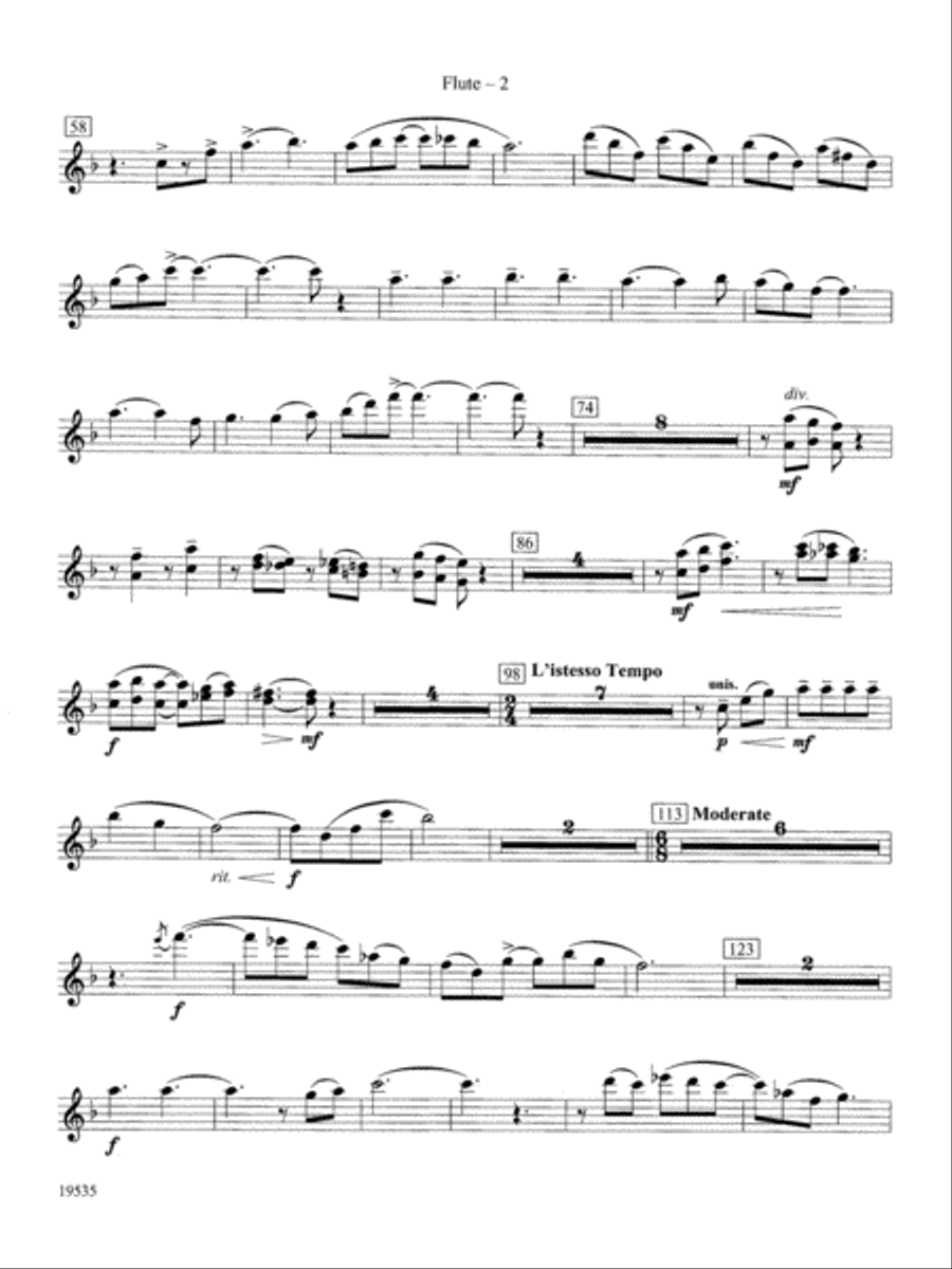 Fantasy on an African-American Spiritual: Flute Concert Band scores gallery preview page 2