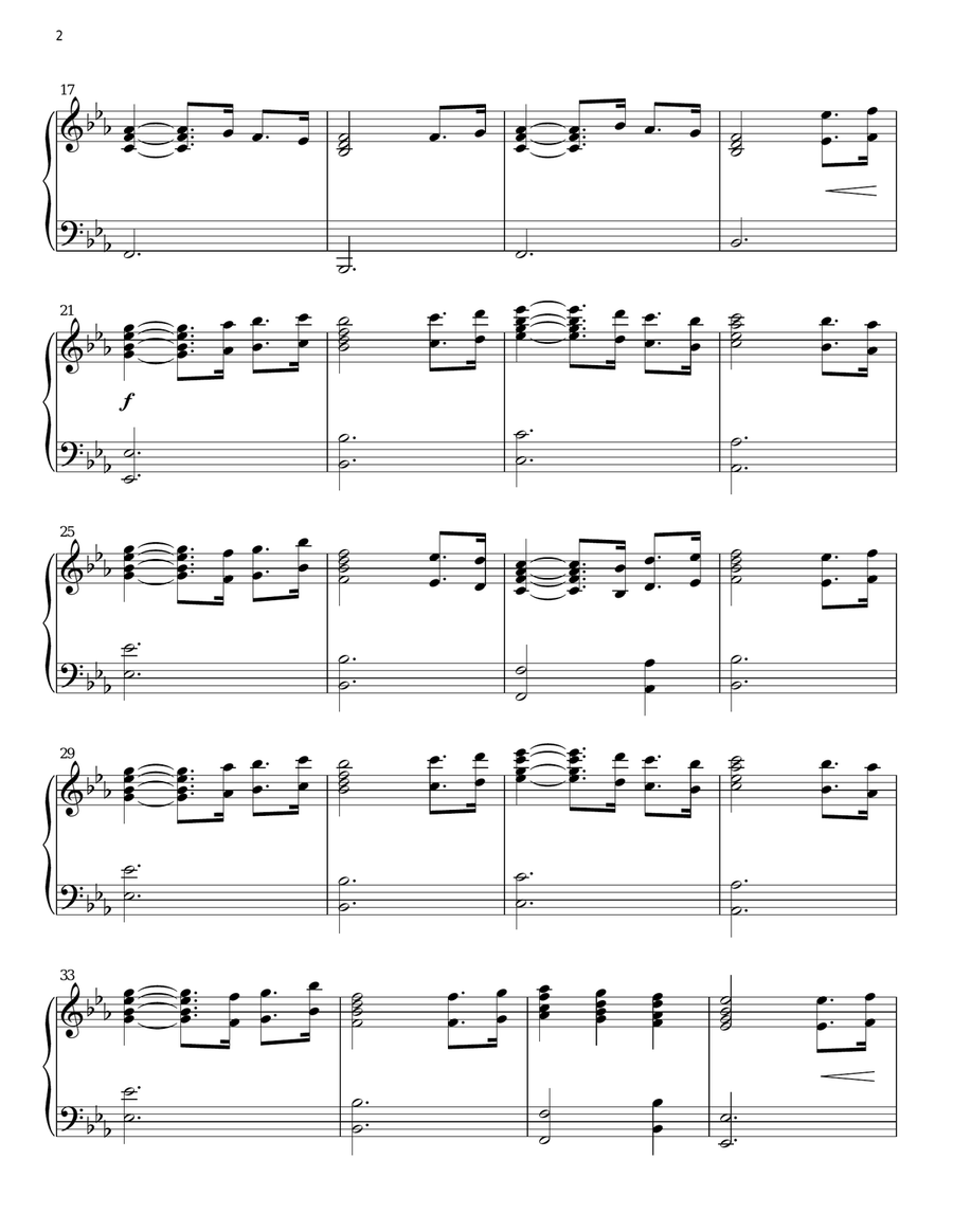 Hymne Hymne Piano Solo scores gallery preview page 2