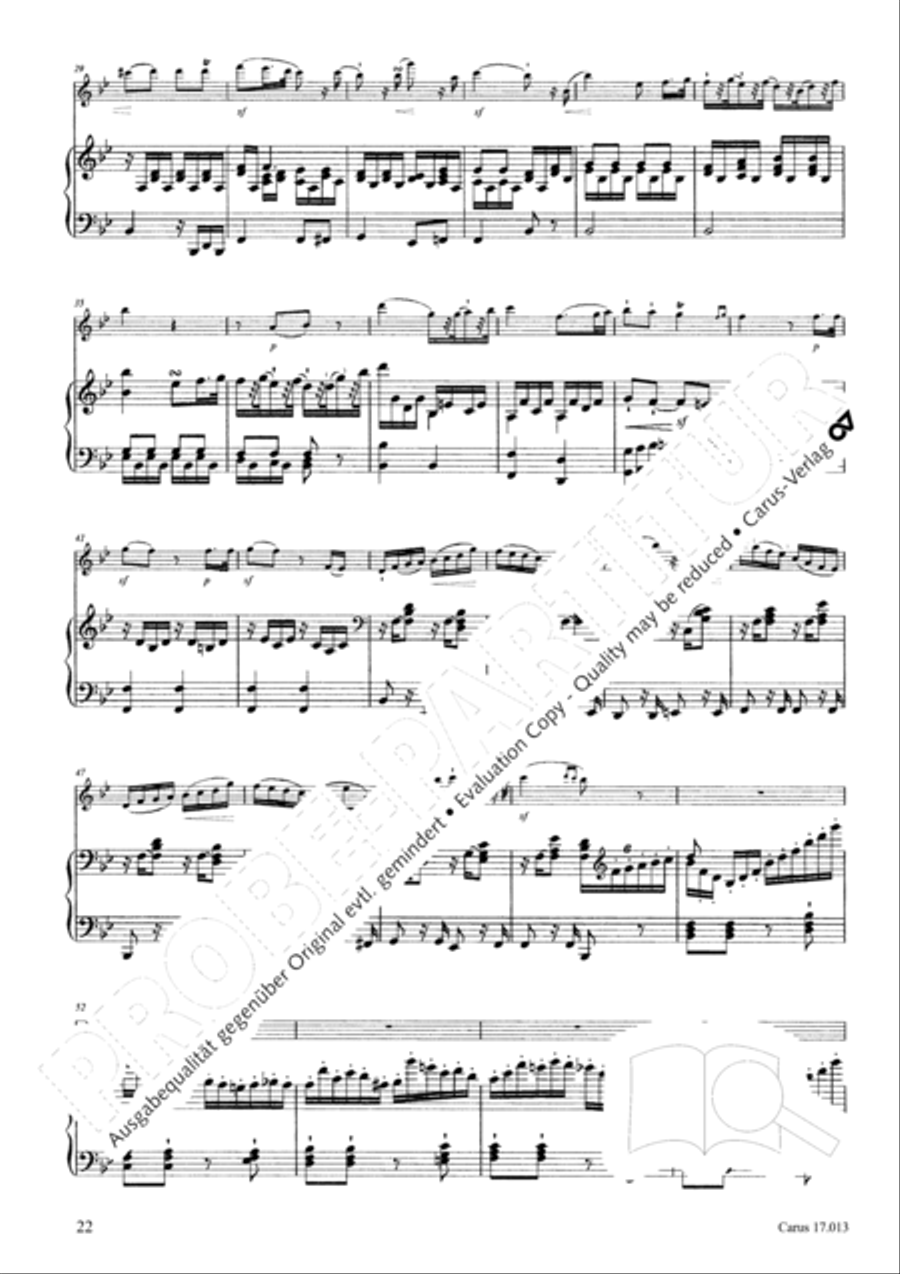 Sonate fur Querflote und Klavier Flute Solo scores gallery preview page 23
