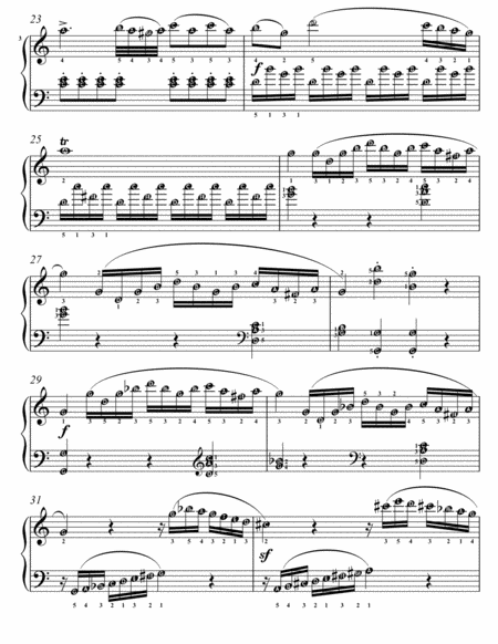 Sonata First Movement K545 Elementary Piano Sheet Music