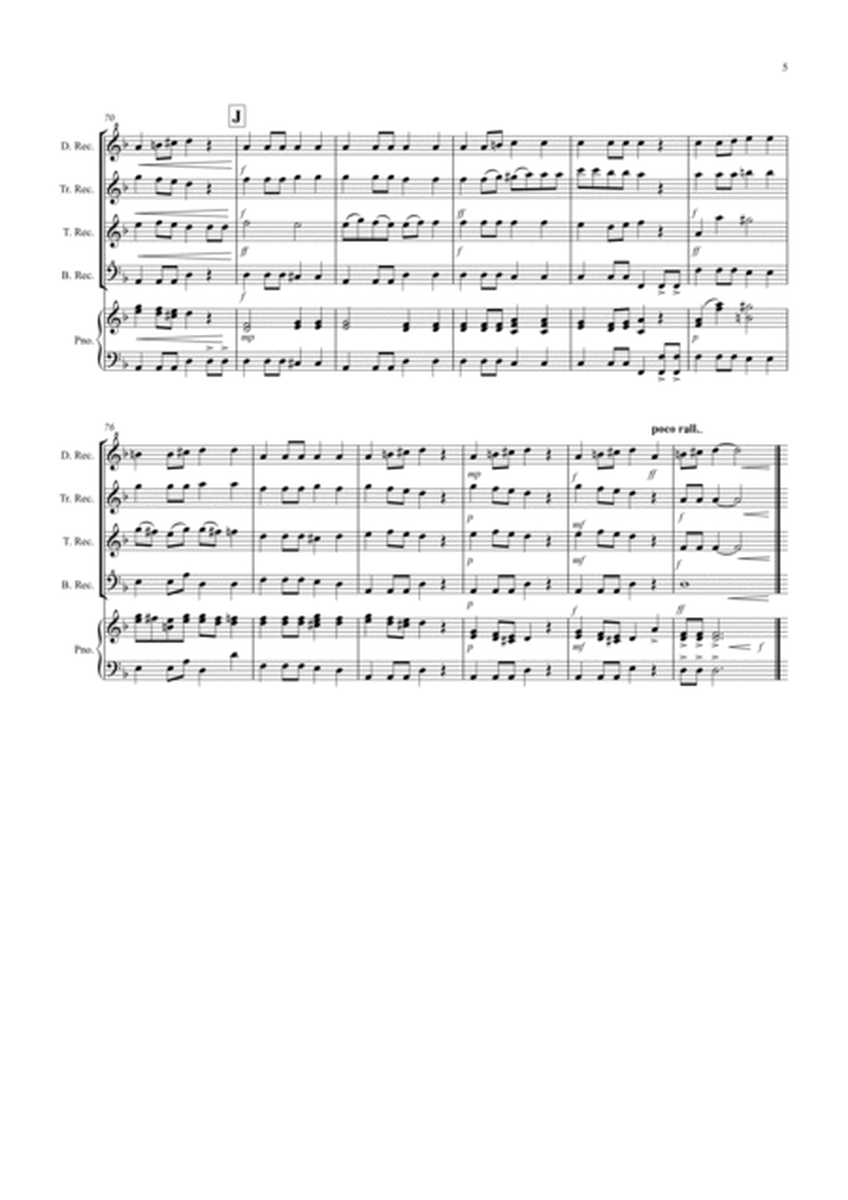 2 Classical Favourites for Recorder Quartet (volume five) image number null