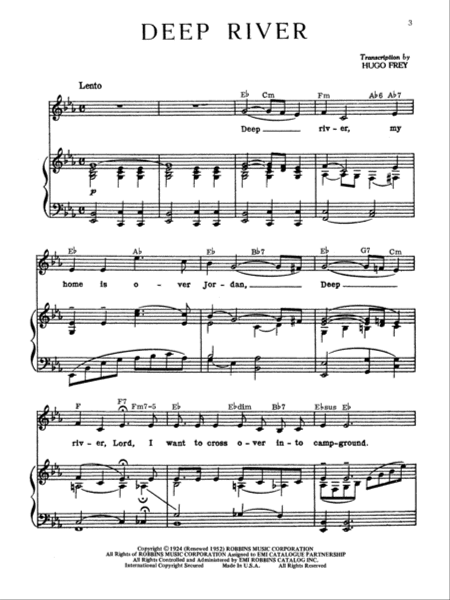Famous Negro Spirituals Famous Negro Spirituals Piano, Vocal, Guitar scores gallery preview page 3