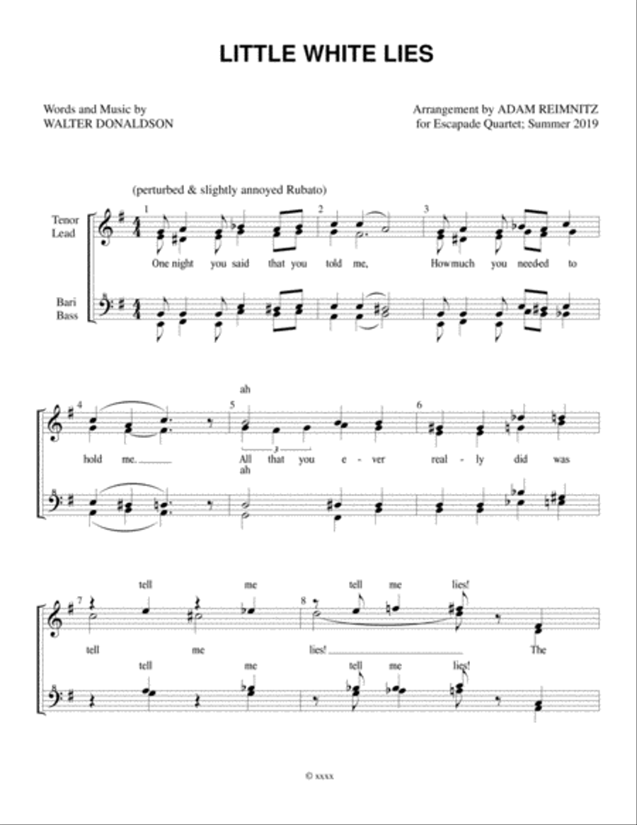 Little White Lies SSA scores gallery preview page 1