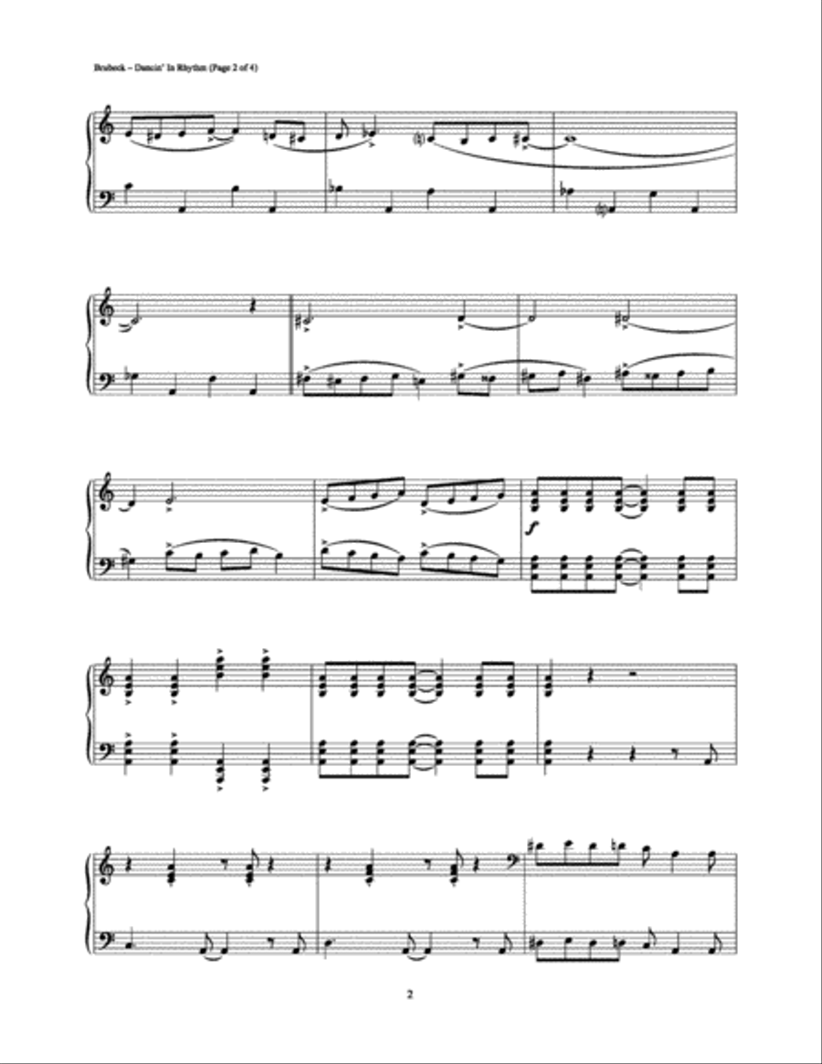 Dancin' in Rhythm Piano Solo scores gallery preview page 2