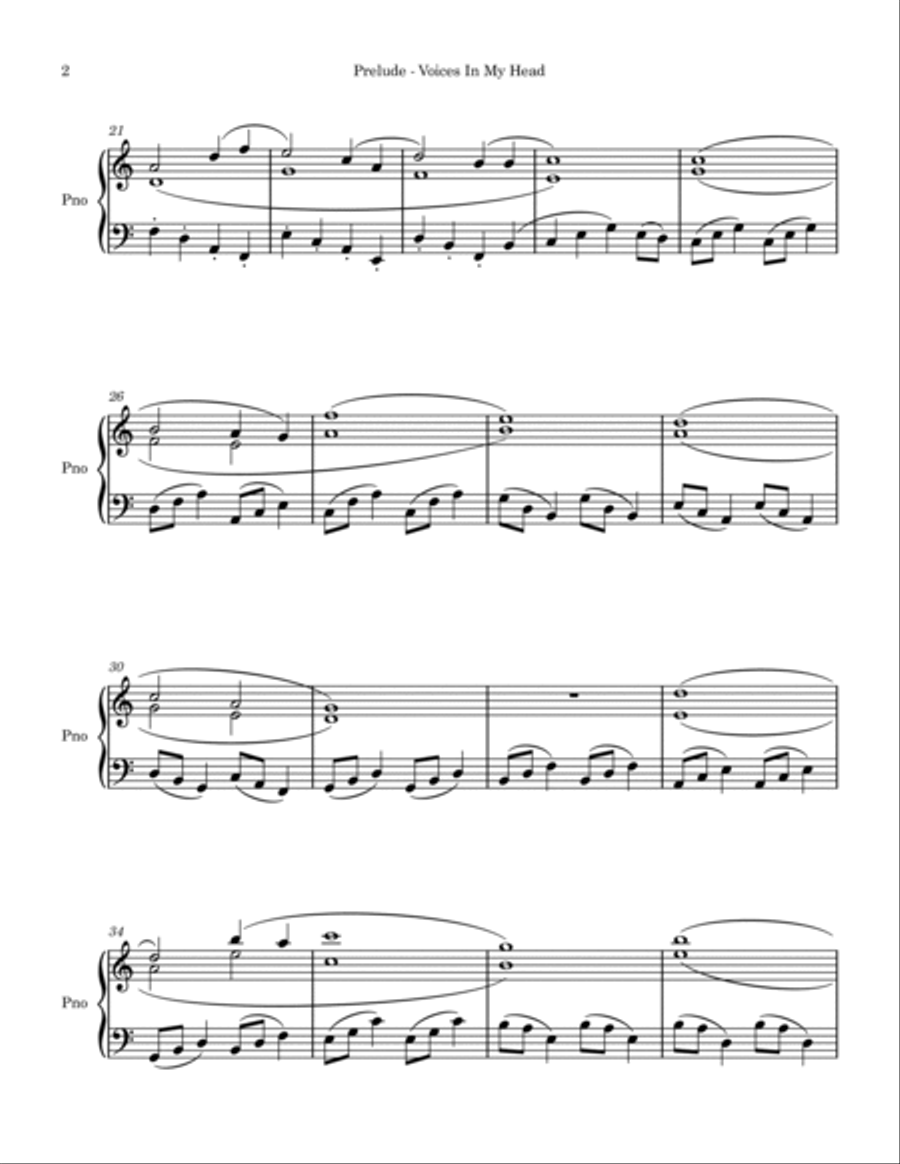 Voices In My Head Piano Solo scores gallery preview page 2