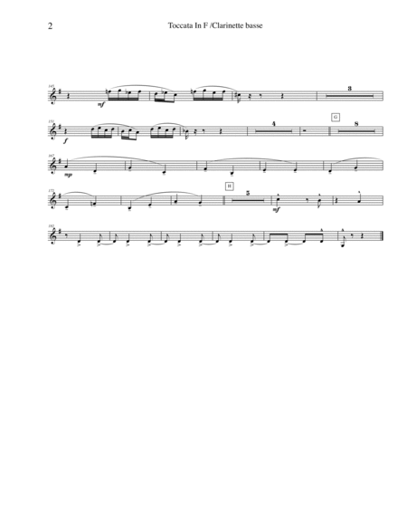 Toccata in F (Pour orchestre d'Harmonie et 4tuor de Saxophones) image number null