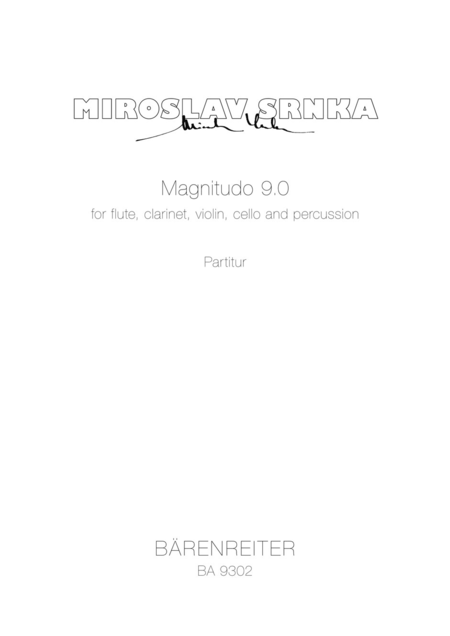 Magnitudo 9,0 for Flute, Clarinet, Violin, Violoncello, Percussion