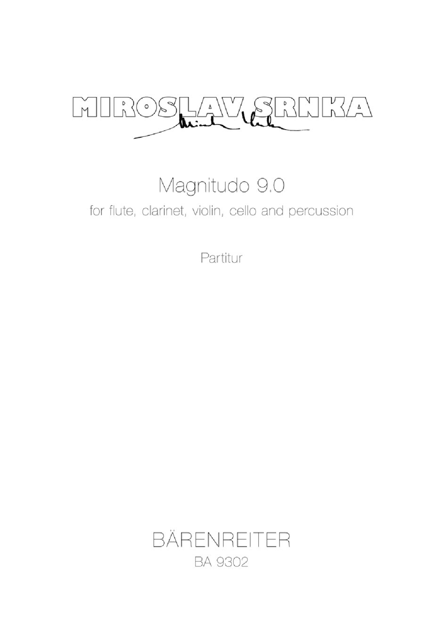 Magnitudo 9,0 for Flute, Clarinet, Violin, Violoncello, Percussion