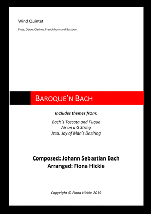Book cover for Baroque'n Bach: Wind Quintet