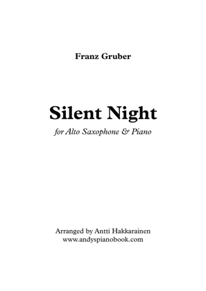Book cover for Silent Night - Alto Saxophone & Piano