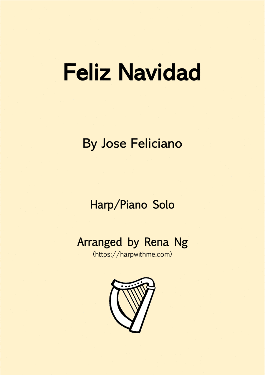Feliz Navidad Feliz Navidad Harp scores gallery preview page 1