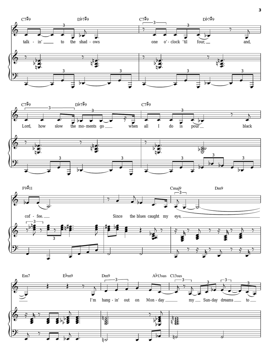 Black Coffee Piano, Vocal scores gallery preview page 3