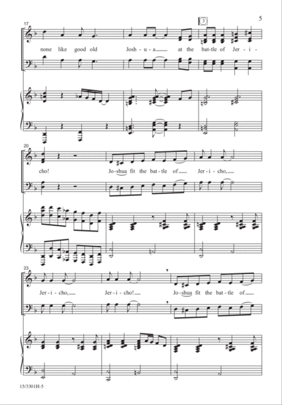 Joshua Fit the Battle of Jericho 4-Part scores gallery preview page 4