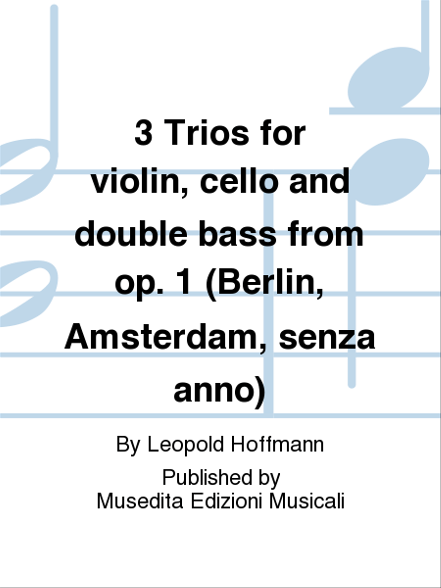 3 Trii per violino, violoncello e contrabbasso (Berlin, Amsterdam, s.a.) Cello scores gallery preview page 1