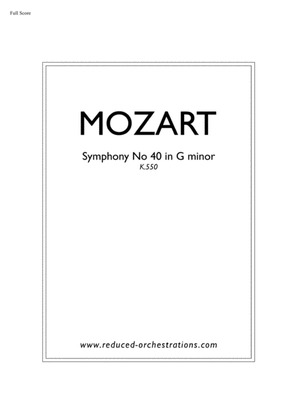 Book cover for Symphony No 40 in G minor (reduced orchestration)