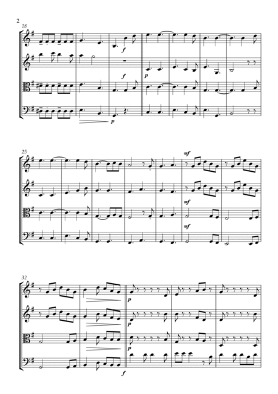 Hallelujah String Quartet scores gallery preview page 2
