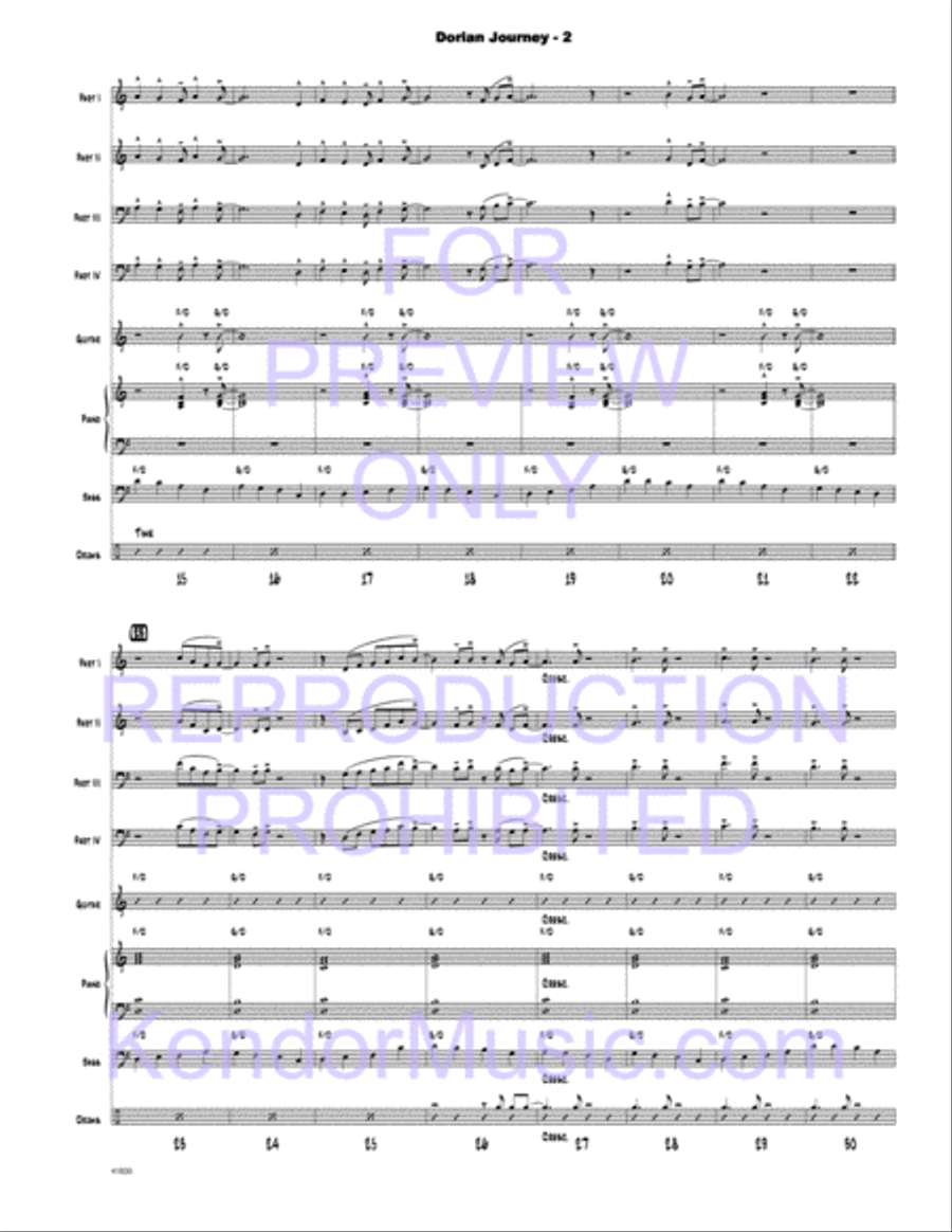 Dorian Journey Dorian Journey Jazz Ensemble scores gallery preview page 3