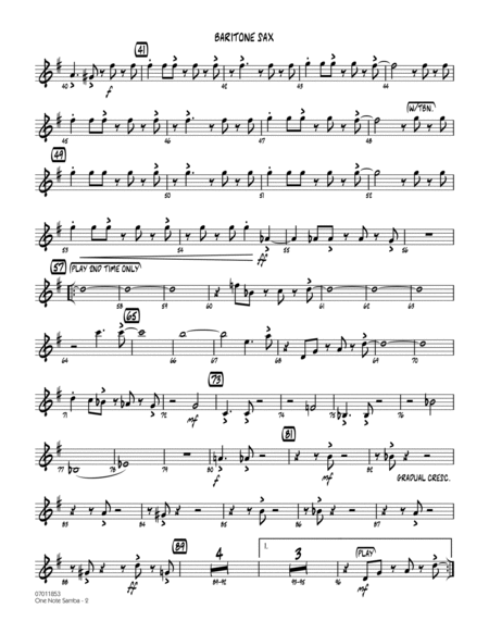 One Note Samba - Baritone Sax