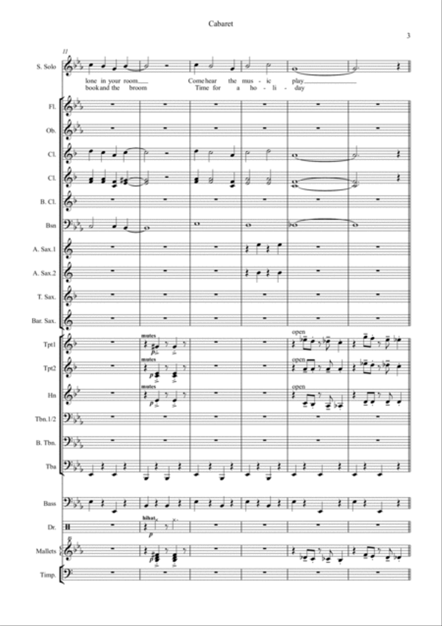 Cabaret Concert Band scores gallery preview page 3
