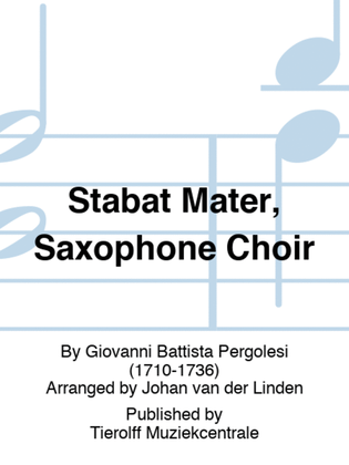 Book cover for Stabat Mater, Saxophone ensemble