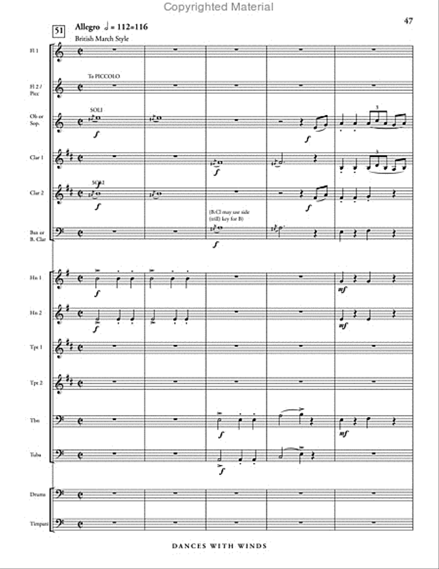 Dances with Winds Dances with Winds Concert Band scores gallery preview page 53