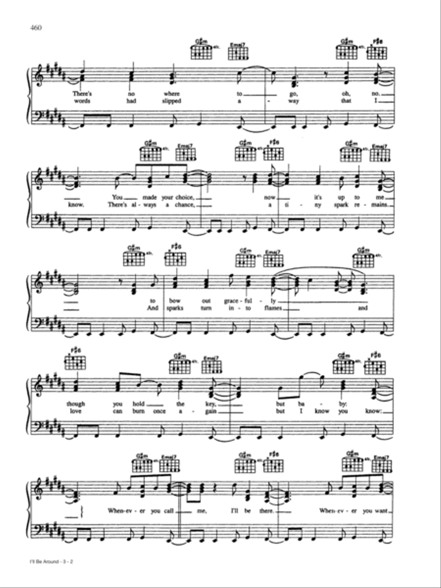 I'll Be Around (Whenever You Want Me) Piano, Vocal, Guitar scores gallery preview page 2