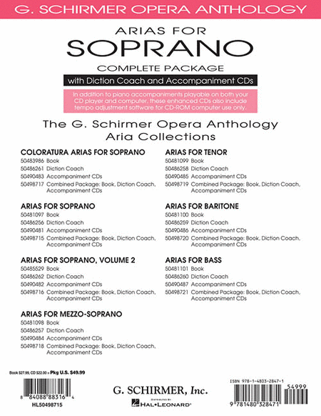 Arias for Soprano - Complete Package image number null