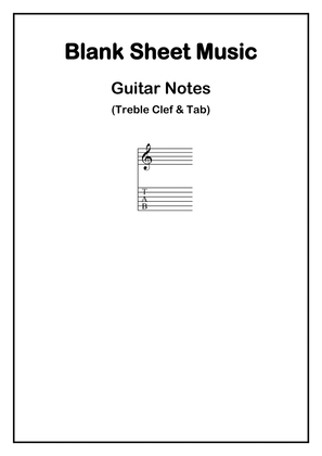 Book cover for 📝 Blank Sheet Music Guitar Notes (Treble Clef & TAB)