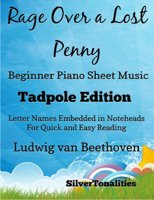 Book cover for Rage Over a Lost Penny Beginner Piano Sheet Music 2nd Edition