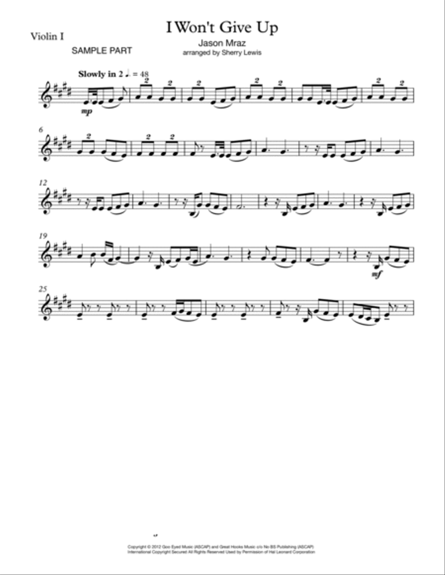 I Won't Give Up Small Ensemble scores gallery preview page 4
