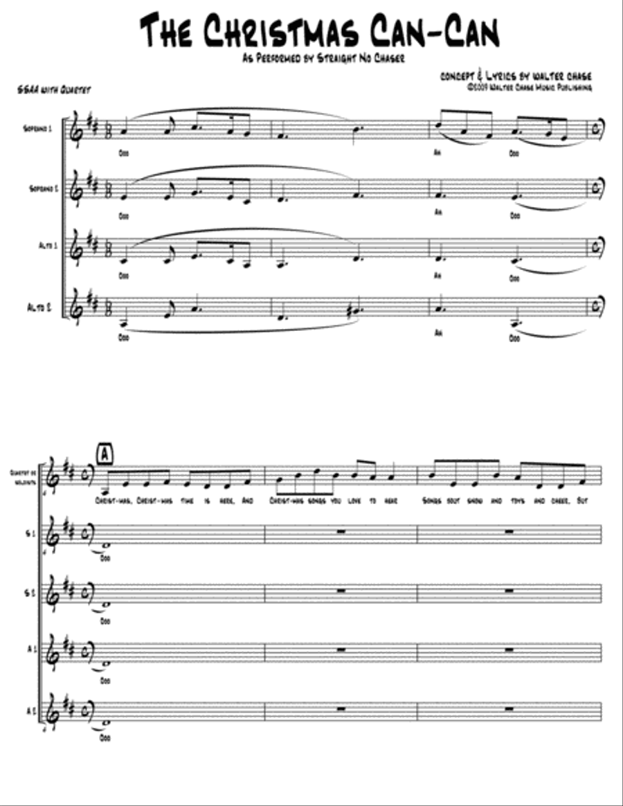 The Christmas Can-Can (as performed by Straight No Chaser) - SSAA SSAA scores gallery preview page 2