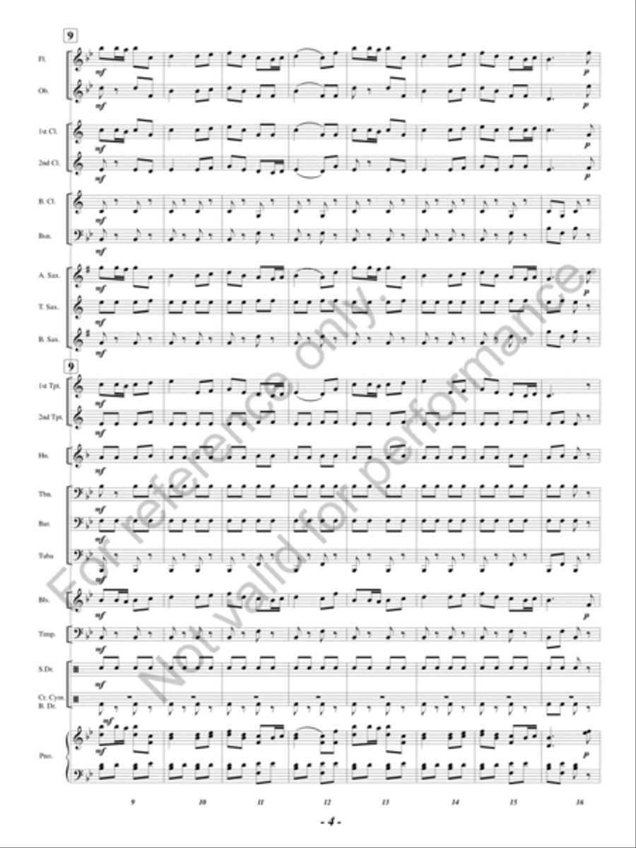 From Wales To Harlech Concert Band scores gallery preview page 5