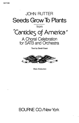 Book cover for Seeds Grow To Plants (from 'Canticles of America')