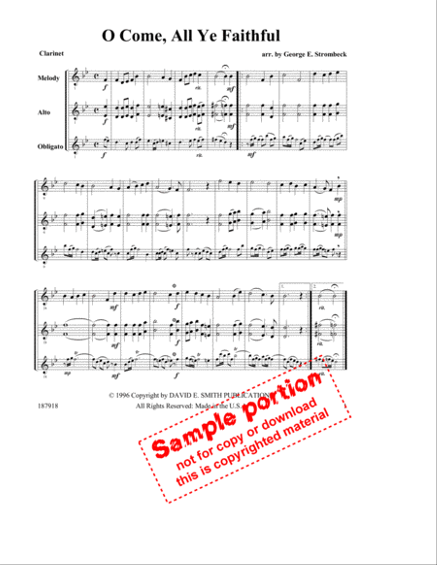 Hymns For Multiple Instruments- Vol. II, Bk4- Clarinets Large Ensemble scores gallery preview page 2