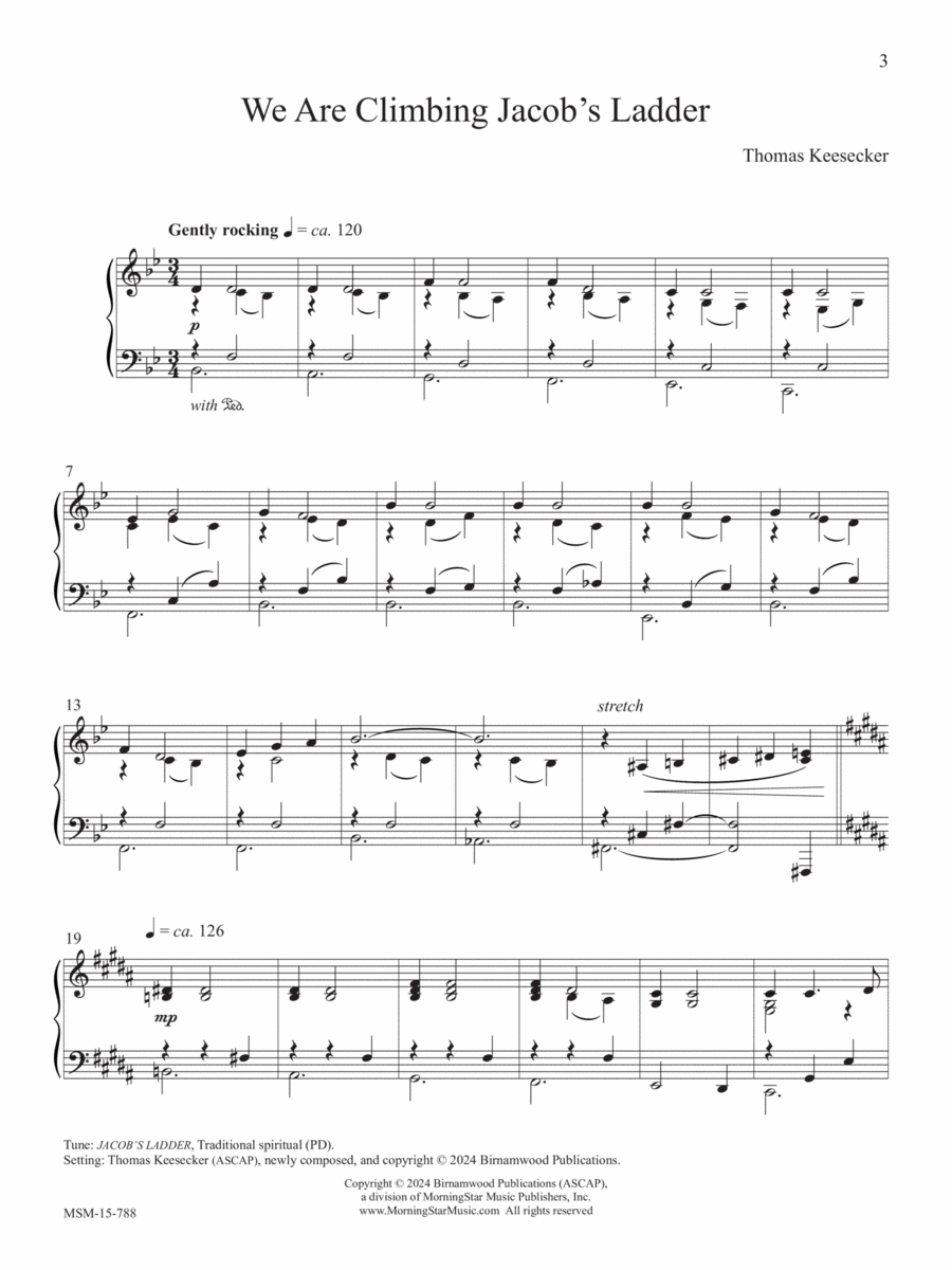 We Are Climbing Jacob’s Ladder Piano Solo scores gallery preview page 1