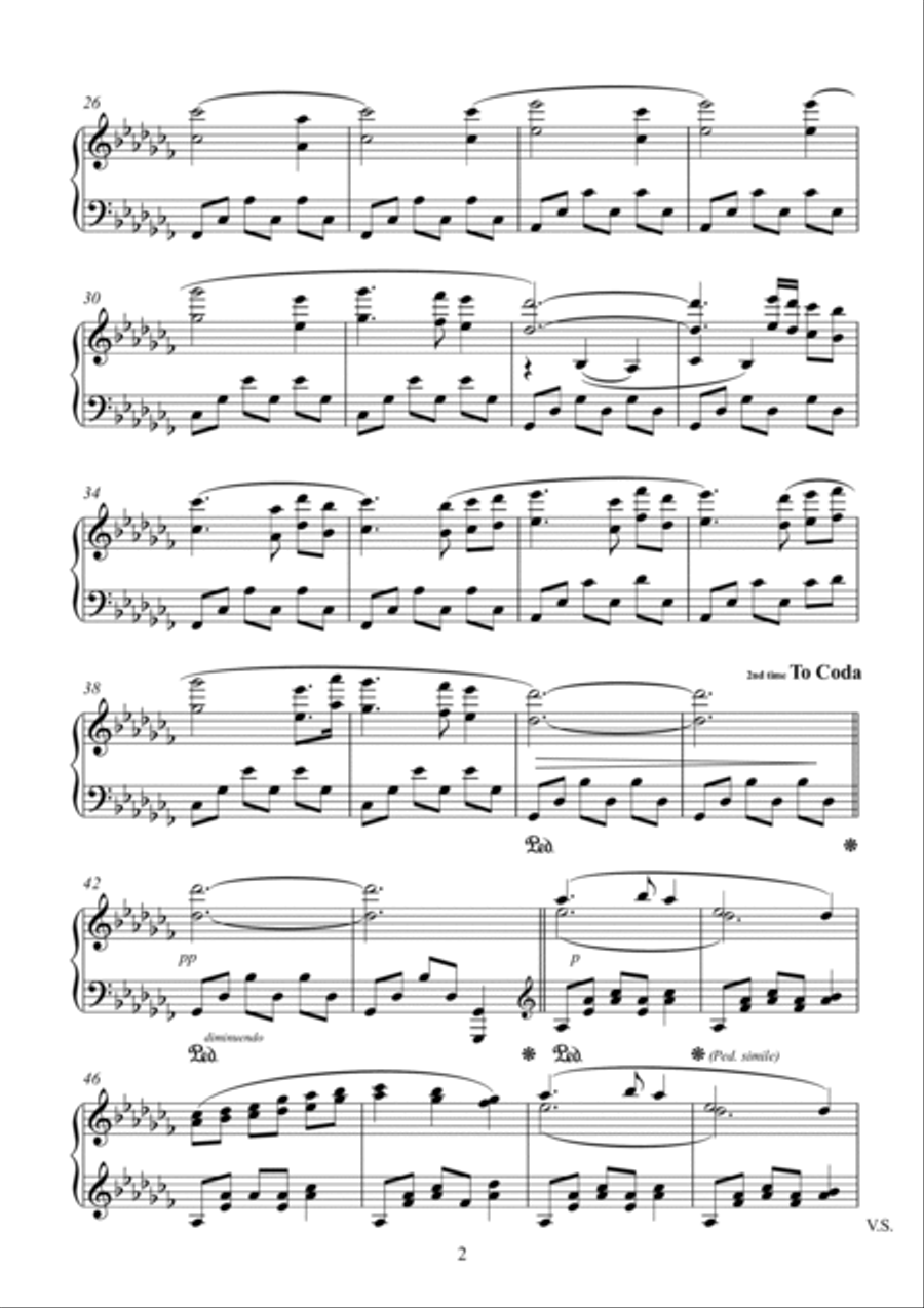 Lady's Grace - (original key) Piano Solo scores gallery preview page 3