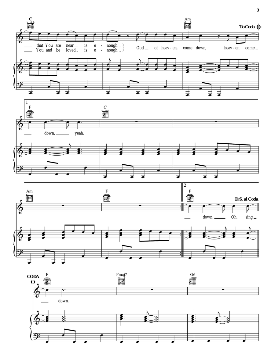 Song Of Hope Piano, Vocal, Guitar scores gallery preview page 3