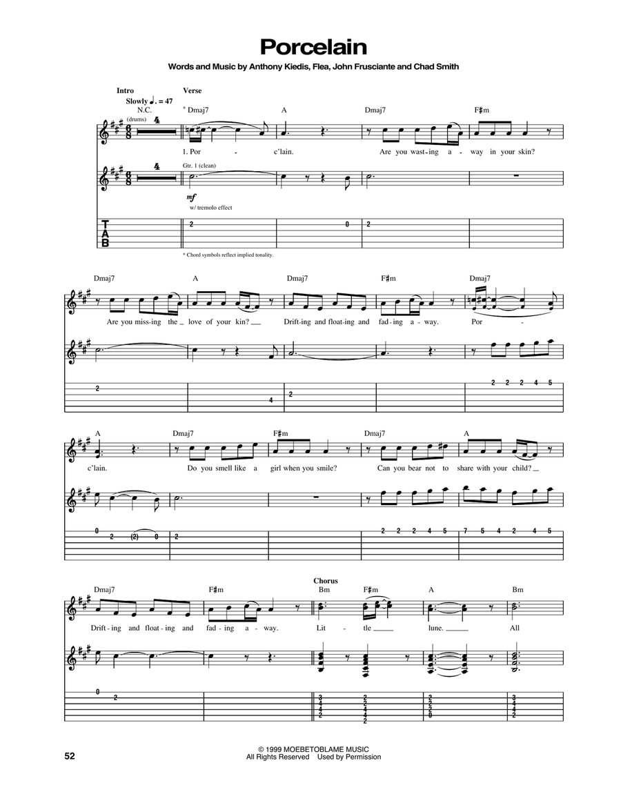 Porcelain Acoustic Guitar scores gallery preview page 1