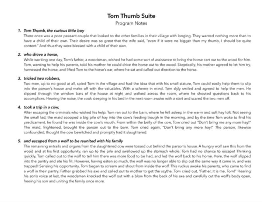 Tom Thumb Suite Percussion Ensemble scores gallery preview page 2