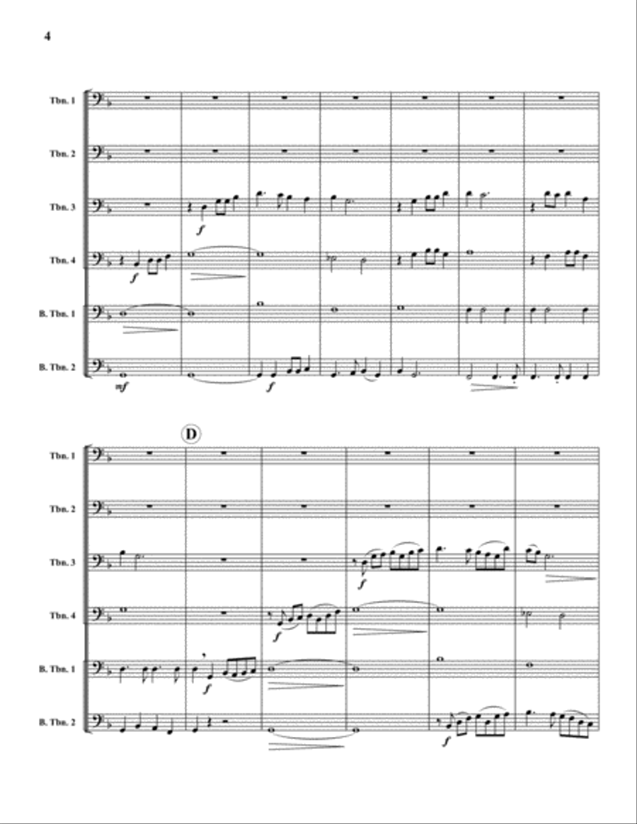 Oh Bury Me Not On The Lone Prairie Large Ensemble scores gallery preview page 4