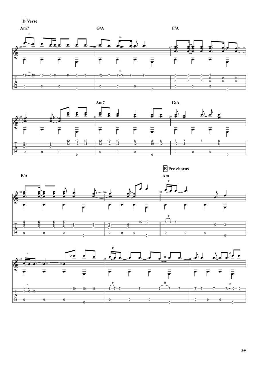 No Ordinary Love Acoustic Guitar scores gallery preview page 4