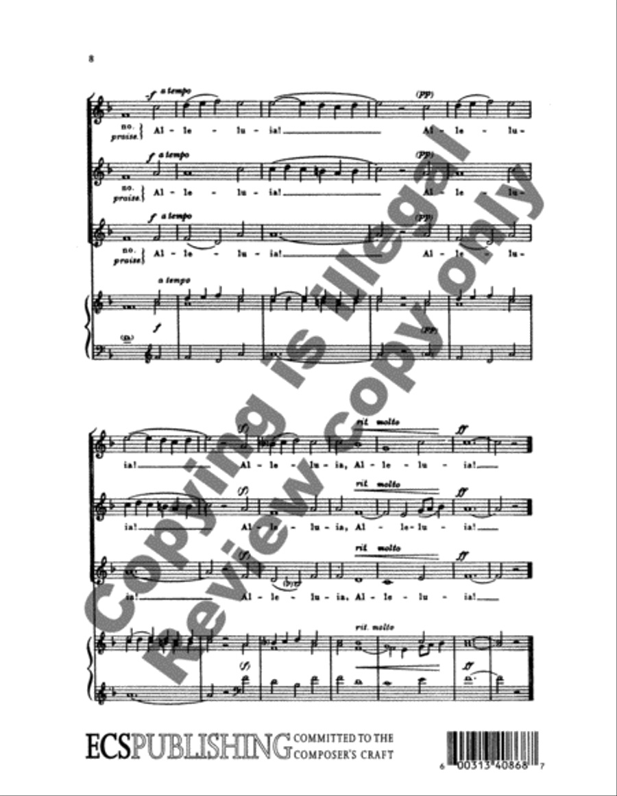 O filii et filiae (O Sons and Daughters) SSA scores gallery preview page 6